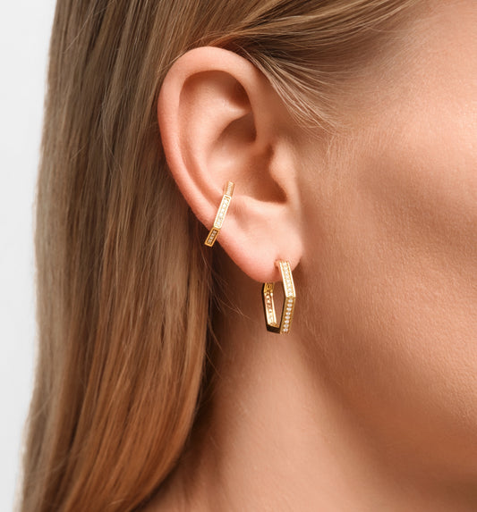 Fortis Hexagon Ear Cuff