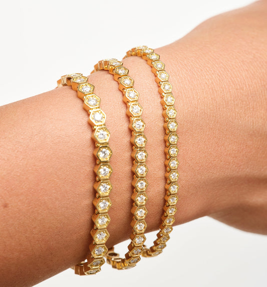 Fortis Large Hexagon Bracelet