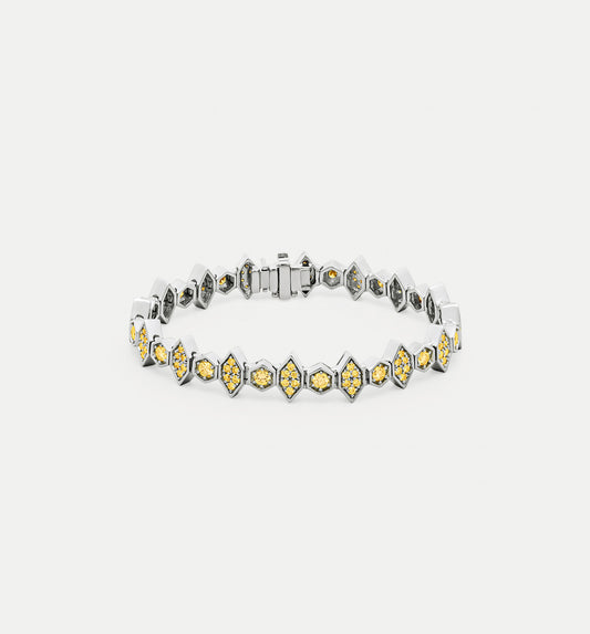 Fortis Medium Mixed Hexagon Bracelet