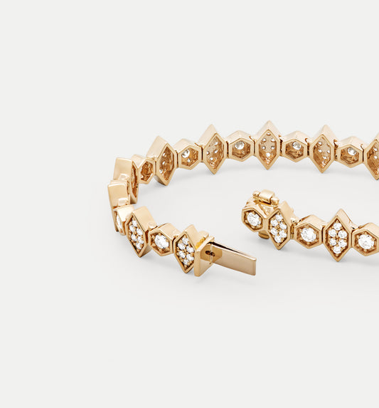 Fortis Medium Mixed Hexagon Bracelet