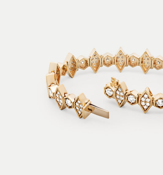 Fortis Large Mixed Hexagon Bracelet