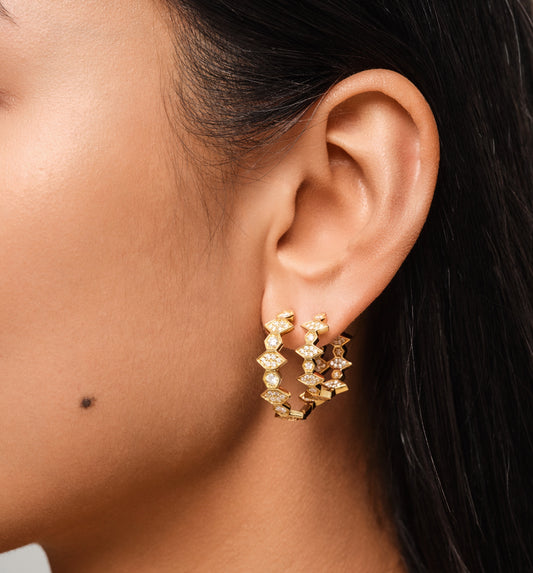 Fortis Medium Mixed Hexagon Hoop