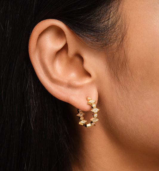 Fortis Medium Mixed Hexagon Hoop