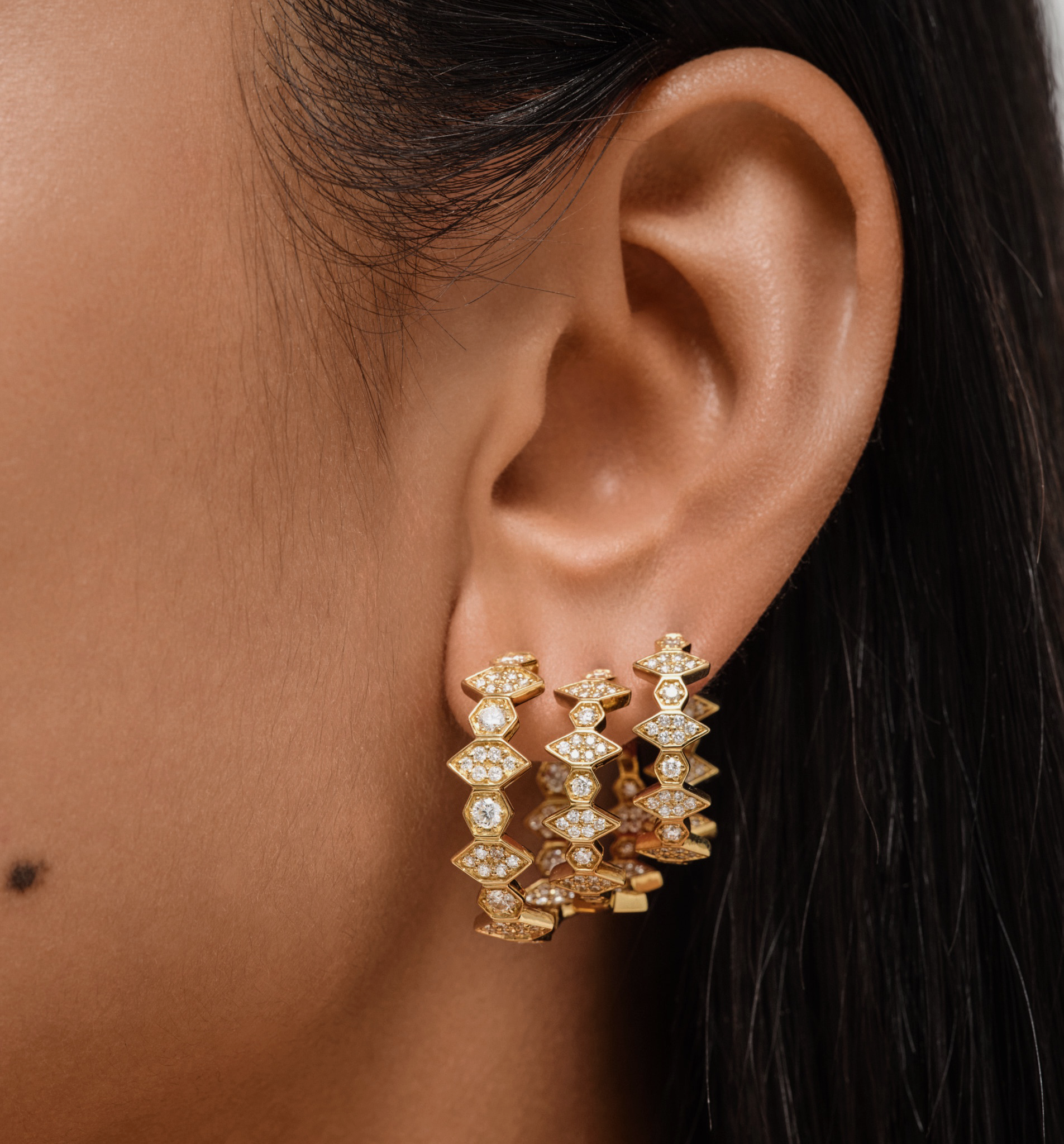 Fortis Large Mixed Hexagon Hoop