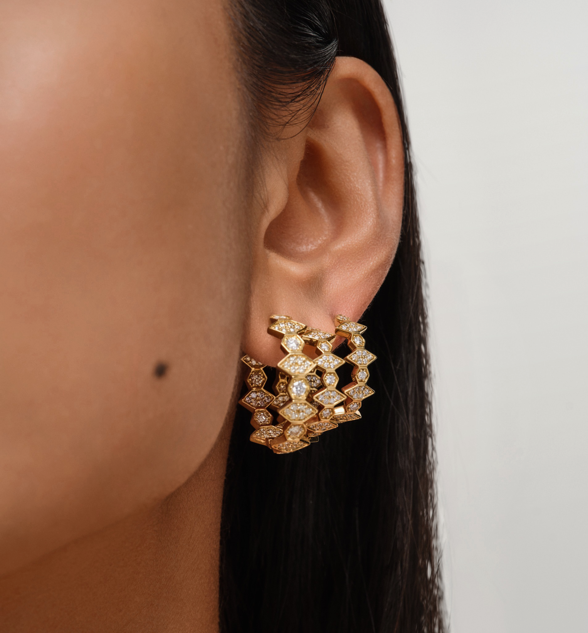 Fortis Large Mixed Hexagon Hoop