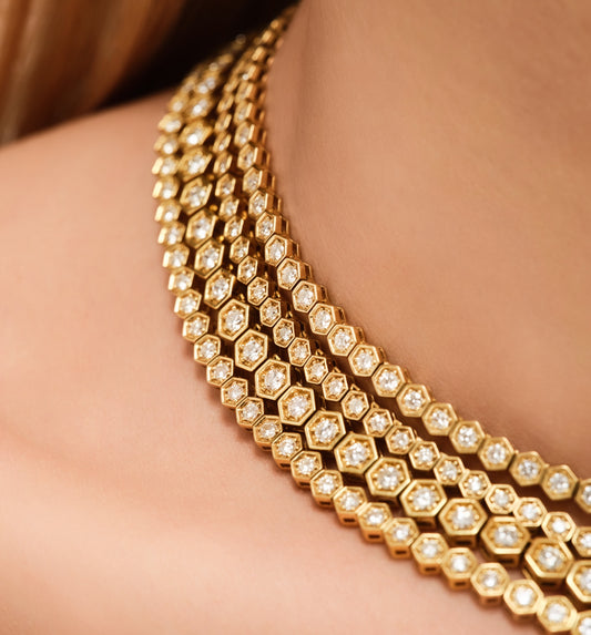 Fortis Small Hexagon Necklace