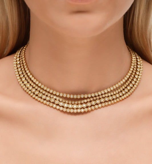 Fortis Small Hexagon Necklace