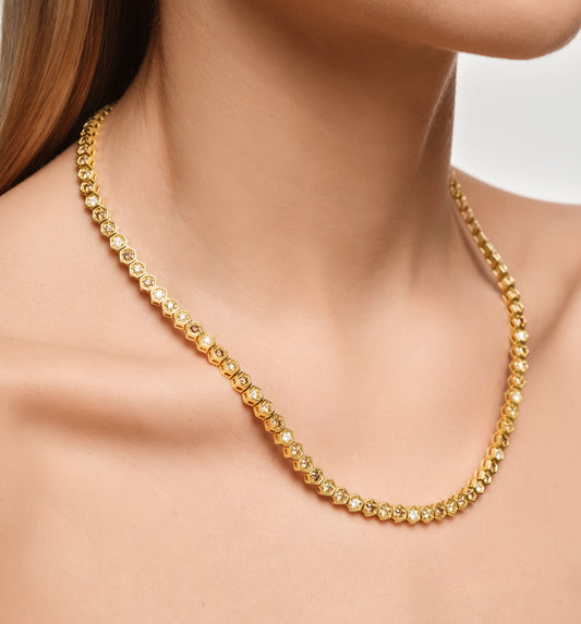 Fortis Large Hexagon Necklace