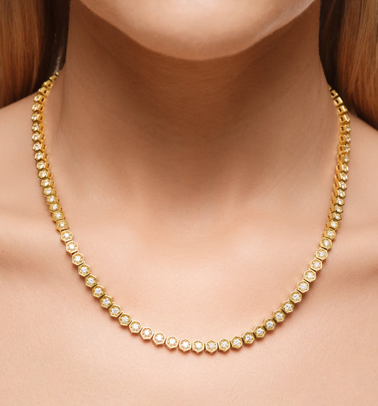 Fortis Large Hexagon Necklace