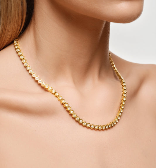 Fortis Large Hexagon Necklace