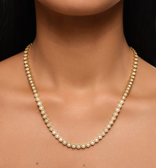Fortis Large Hexagon Necklace