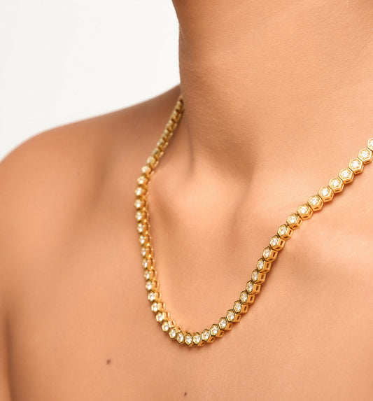 Fortis Large Hexagon Necklace