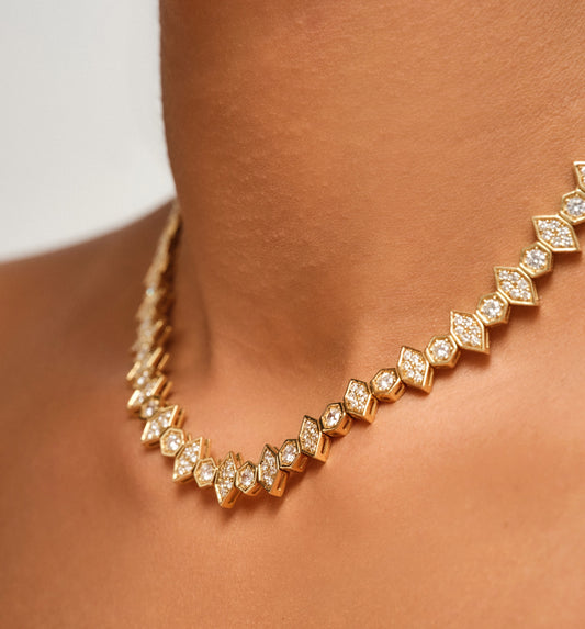 Fortis Mixed Hexagon Necklace