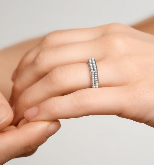 Fortis Double Hexagon Ring