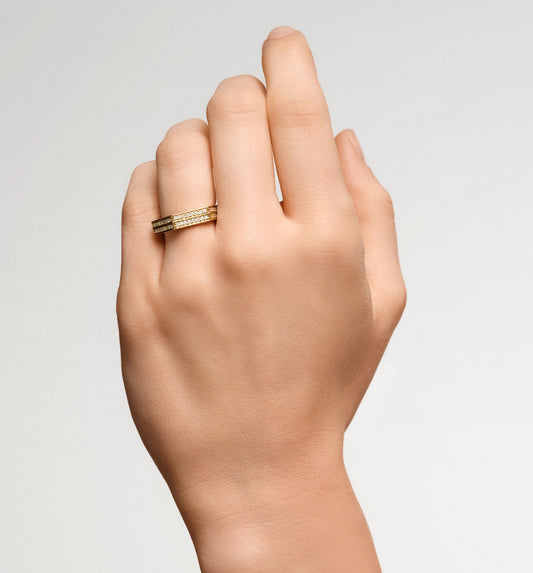 Fortis Double Hexagon Ring