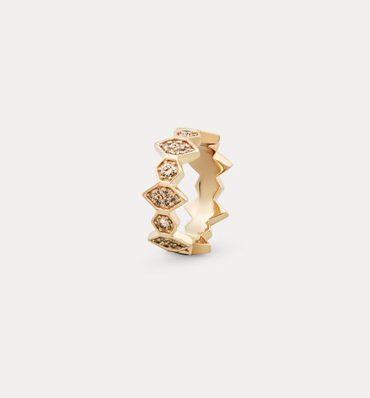 Fortis Large Mixed Hexagon Ring