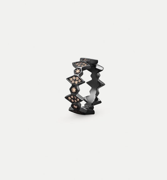 Fortis Medium Mixed Hexagon Ring